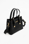 Women's 4-Compartment Simple and Stylish Shoulder Bag with Gold Accessories Clutch Bag S-1425 - 3