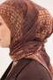 وشاح تينسل مونار بنمط عثماني بني غامق 90×90 - 5