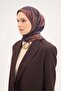 وشاح تينسل مونار بنمط عثماني أزرق داكن 90×90 - 3