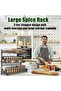 Premium Countertop Storage Organizer Rack, 3-Tier Adjustable Kitchen Shelf with Hooks - 7