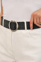 Women's Oval Buckle Belt 033 - Black