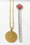 Gold Color Ayetel Kürsi & Esmaül Hüsna Written Stainless Steel Necklace with 60 cm Rod and Doc Chain Prayer - 5
