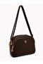 Brown Women's Stylish Design 3-Compartment Crossbody Bag