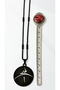 Black Color Stainless Steel Necklace with the Word "Hiç" Written on It, 60 cm Rod and Doc Chain. - 3