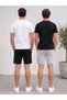 2-Piece Shorts Men's (Black-Grey) Basic Summer Shorts Set - Comfortable Fit Above the Knee 2-Piece Economic Package - 3
