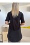 Oversize T-Shirt with Black Stitching Detail - 4