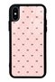 iPhone X - XS Cream Coquette Pattern Design Glossy Phone Case