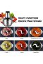 4L Stainless Steel Electric Meat Chopper, 550W Food Processor with Interchangeable Blades, Safety Lock, Manual Control, Silver - 8