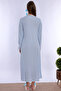 Effortt Maternity and Postpartum Nightgown Set with Hijab and Breastfeeding Features - Blue - 6