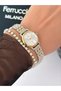Steel Strap Minimal Case 2 Year Warranty 3 Atm Waterproof Women's Wristwatch + Bracelet Gift - 2