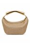 Gold Beige Straw Detailed Women's Handbag - 2