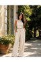 Crop Trousers Set Women's Stylish Summer Ribbed - 2