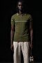 Men's Half Zipper Slim Fit Khaki Polo Collar T-Shirt