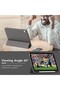 Smart Trifold Tablet Case Compatible with iPad 11" (2025) - Slim PU Leather Protective Stand Cover with Built-in Apple Pencil Holder, Storage Adapter Slot & Auto Sleep/Wake Feature - 7