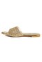 Ladies Flat Sandal Gold - 4
