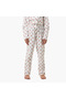 Cotton Collared Long Sleeves Pyjama Set with Floral Print - 3