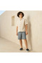 Camp Collar Short Sleeve Shirt and Shorts Set with Drawstring Closure