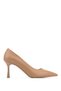 Women's Genuine Leather Beige Heeled Shoes
