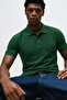 Men's Premium Short Sleeve Stylish Green Polo Collar T-Shirt - 4