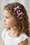 2 Pieces of Pink Gingham Children's Pen Clips