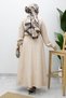 Side Tie Buckle Detailed Dress Tsd260203 Beige - 6