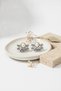 White Color Flower Motif Pearl Detailed Brass Women's Earring Pair - 6