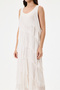 Beige Italian Layered Lined Zero Sleeve Silk Dress 38 - 42 Size - 3