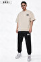 Life on the Go Printed Large Size Unisex T-Shirt Tracksuit Set - 2
