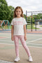 Girls' Logo Printed T-Shirt and Leggings Set Pink