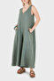 Linen V-Neck Wide Leg Loose Jumpsuit Overall 6679 - 4