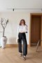 Elastic Waist Draped Wide Fit Trousers