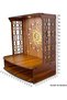 Maha Mangal Beautiful Wooden Pooja Mandir for Home Temple for home and office Puja Mandir wall with LED Spot Light Size (H- 18, L- 15 , W-11 Inch) - 4