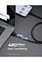 كابل Impulse AC 15W بطول 0.90 متر. كابل USB-A إلى USB-C مجدول من نوع DTY - 4