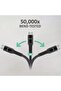 كابل شحن ونقل بيانات مجدول من نوع USB-A إلى USB-C، أسود، طراز C-D100A2C - 3