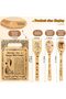 Wedding Kitchen Gift Set, Bamboo Cutting Board with Recipe Design, 3 Utensils, Decorative Marriage Theme - 2