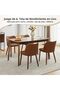 Upholstered Dining Chairs Set of 2, Modern Kitchen Chairs with Back, Fabric Side Chair with Wood Legs for Dining Room Kitchen Restaurant - Brown - 5