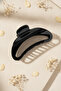 Shiny Black Curved Hair Clip Modern Design Stylish Hair Accessory - 5