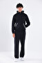 Modal Fabric Hooded Zippered Men's Sweatshirt with Contrast Detail