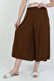 Liva Elastic Waist Draped Wide Cut Skirt Trousers Tns-4404 - 6