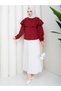 Women's Hijab Ruffled Flounce Detailed Long Sleeve Shirt Blouse - 6