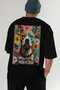 For Dog Lovers 9 Black Oversize T-Shirt with Dog Print on the Back 100% Cotton Unisex Dog Lover Premium Design - 7