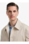 Beige Slim Fit Cotton Blend Shirt Collar Trench Coat 50324484-Vr011 - 2
