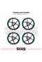 Yamaha Wheel Sticker Set High Quality 16-Piece Wheel Set Yamaha Compatible - 2