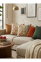Duck Linen Beads Fiber-Filled Cushion