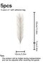 5 Pcs BrownTall Fluffy Boho Artificial Flowers for Home Decor - 3