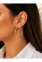 Women's Aurelıa Gold Color Hoop Earrings Elegant Stylish and Complementing Design