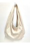 Cream Plain Tote Shoulder Bag - 2