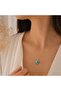 Turquoise Enamel Gold Necklace with Sun Figure