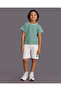 Boys Green Striped Waffle Knitted T-shirt - 2