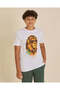Senior Boys White Lion Graphic T-Shirt